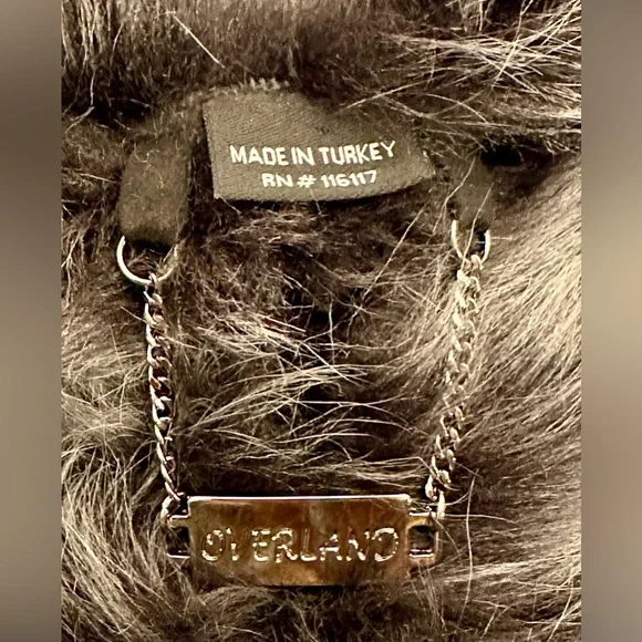 Overland Toscana Sheepskin Hooded Coat, Size XL, Black, NEW with Tags!! - Picture 6 of 15